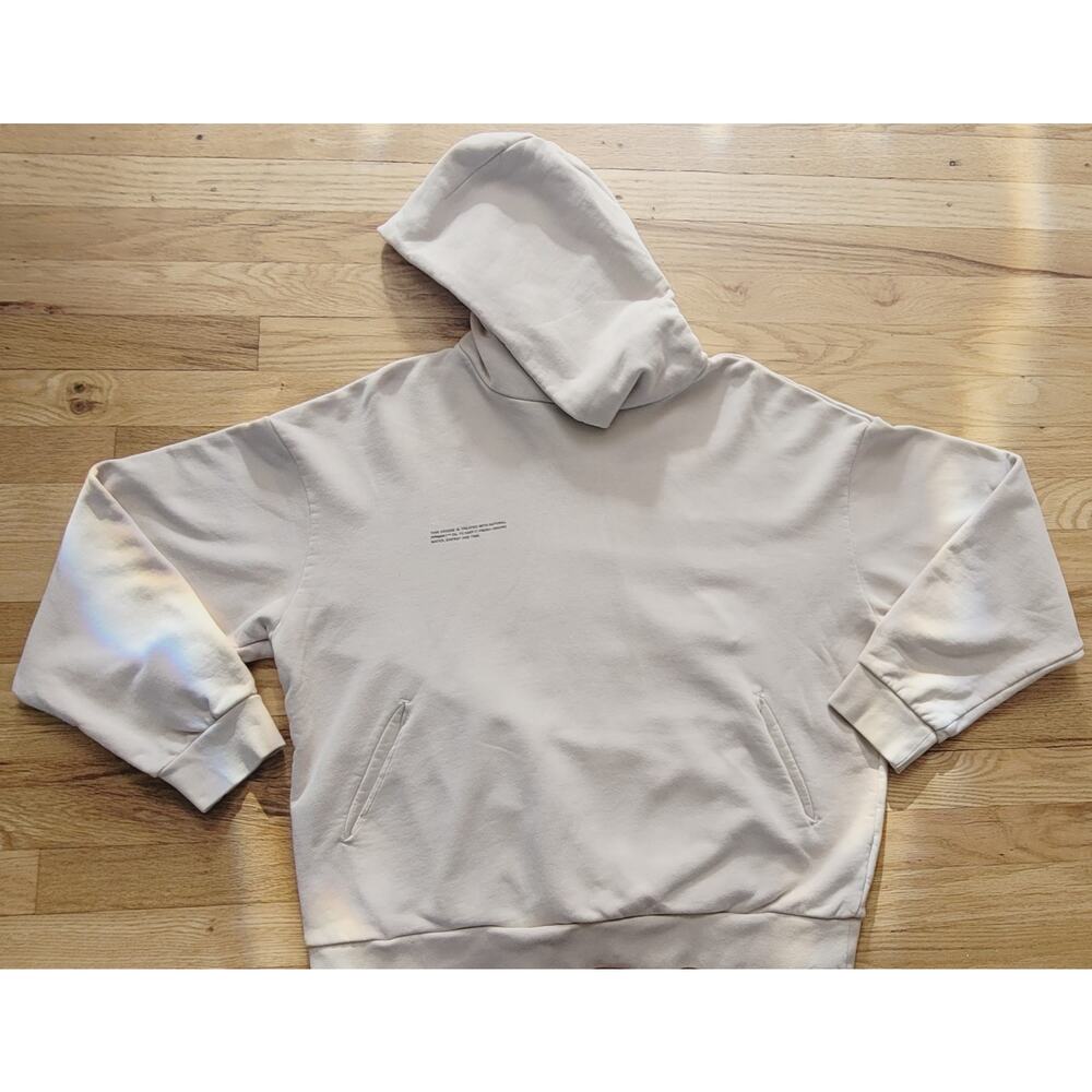 PANGAIA Unisex Organic Cotton 365 Hoodie Heather Beige Designer Medium